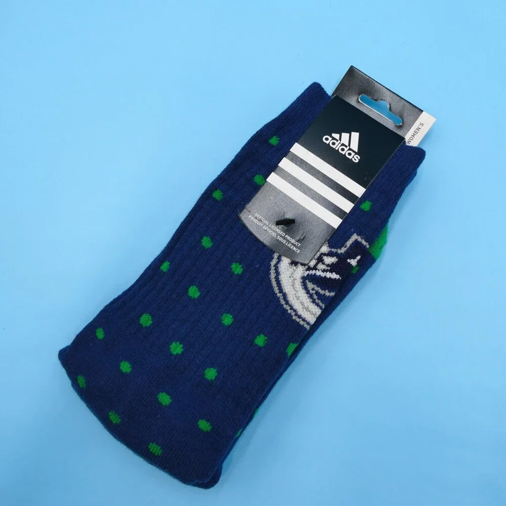 Vancouver Canucks Crew Socks Womens One Size Adidas Blue Hockey‎ NHL Mid Y2K
